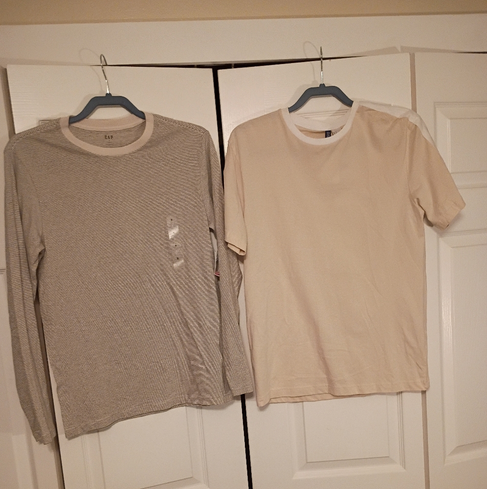 2 Tees - GAP Long-sleeve & H&M Divided Short-sleeve - NWT/Size Small.